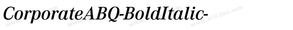 CorporateABQ-BoldItalic字体转换