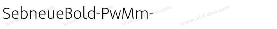SebneueBold-PwMm字体转换