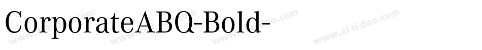 CorporateABQ-Bold字体转换