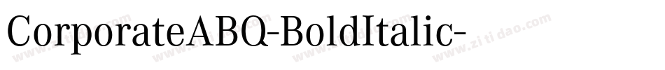 CorporateABQ-BoldItalic字体转换