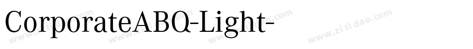 CorporateABQ-Light字体转换