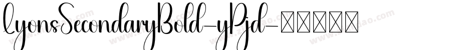 LyonsSecondaryBold-yPjd字体转换