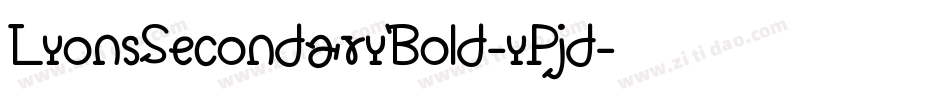 LyonsSecondaryBold-yPjd字体转换