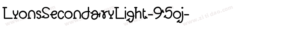 LyonsSecondaryLight-95oj字体转换