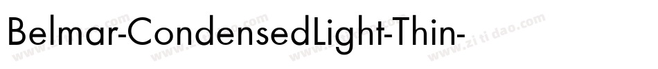 Belmar-CondensedLight-Thin字体转换