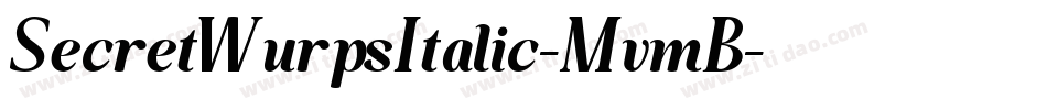 SecretWurpsItalic-MvmB字体转换
