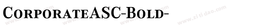 CorporateASC-Bold字体转换
