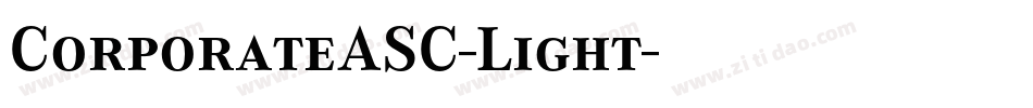 CorporateASC-Light字体转换