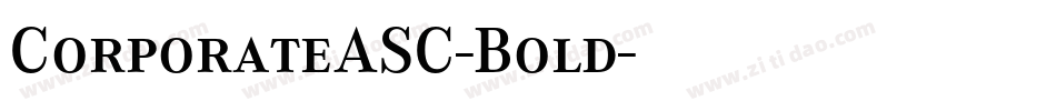 CorporateASC-Bold字体转换