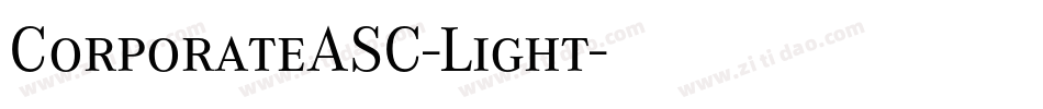 CorporateASC-Light字体转换