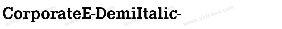 CorporateE-DemiItalic字体转换