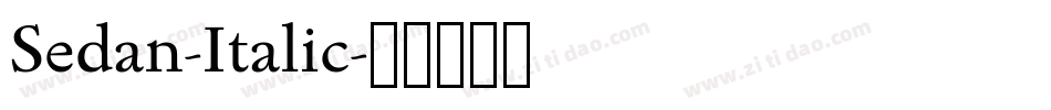 Sedan-Italic字体转换
