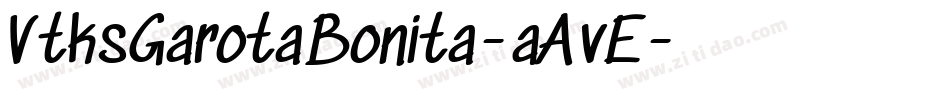 VtksGarotaBonita-aAvE字体转换