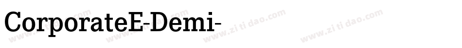 CorporateE-Demi字体转换