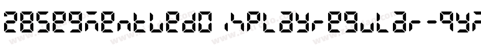28SegmentLedDisplayregular-qyMV字体转换