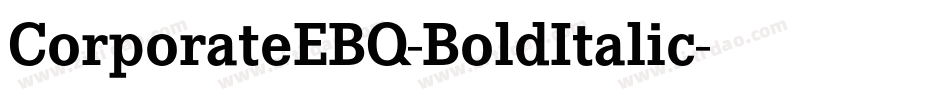CorporateEBQ-BoldItalic字体转换