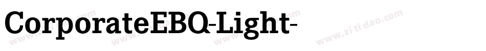 CorporateEBQ-Light字体转换