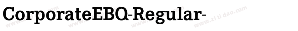 CorporateEBQ-Regular字体转换