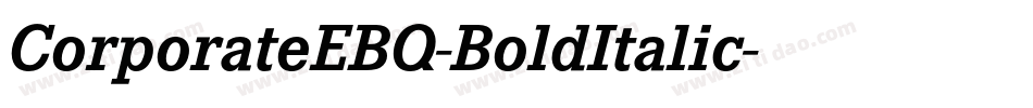 CorporateEBQ-BoldItalic字体转换