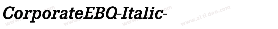 CorporateEBQ-Italic字体转换