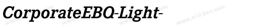 CorporateEBQ-Light字体转换