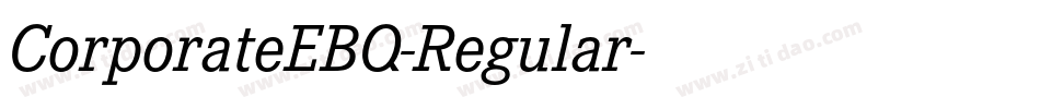 CorporateEBQ-Regular字体转换