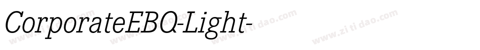 CorporateEBQ-Light字体转换