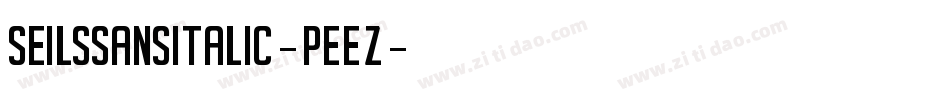 SeilssansItalic-peEZ字体转换