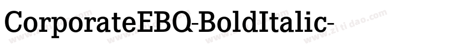 CorporateEBQ-BoldItalic字体转换