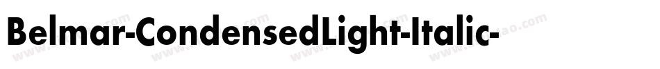Belmar-CondensedLight-Italic字体转换