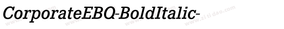 CorporateEBQ-BoldItalic字体转换