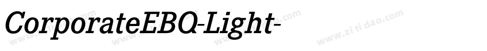 CorporateEBQ-Light字体转换
