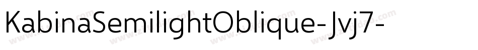 KabinaSemilightOblique-Jvj7字体转换
