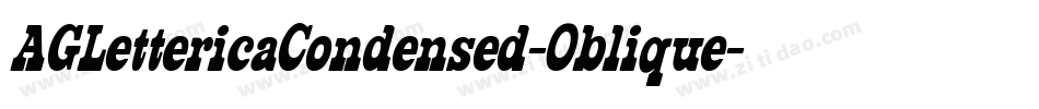 AGLettericaCondensed-Oblique字体转换