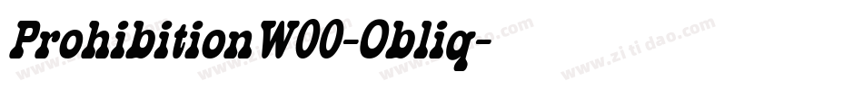 ProhibitionW00-Obliq字体转换