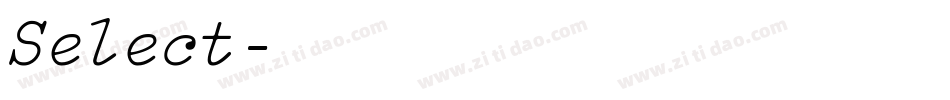 Select字体转换