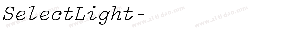SelectLight字体转换