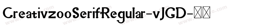 CreativzooSerifRegular-vJGD字体转换