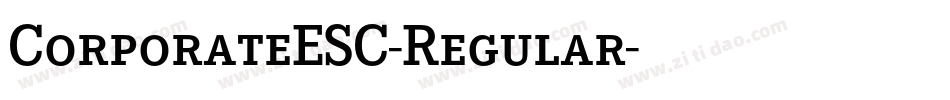 CorporateESC-Regular字体转换