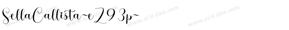 SellaCallista-eZ93p字体转换
