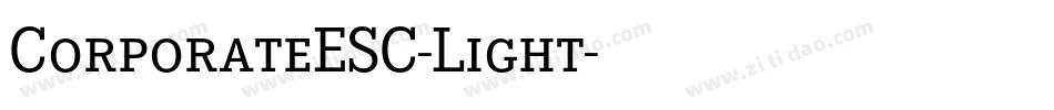 CorporateESC-Light字体转换