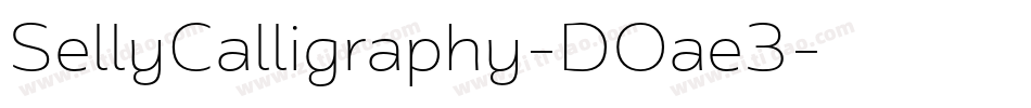 SellyCalligraphy-DOae3字体转换