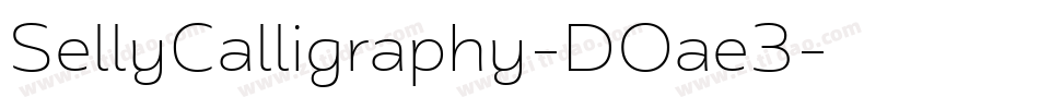 SellyCalligraphy-DOae3字体转换