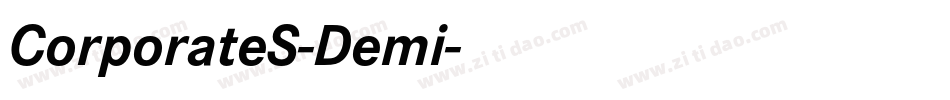 CorporateS-Demi字体转换