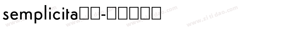 semplicita字体字体转换