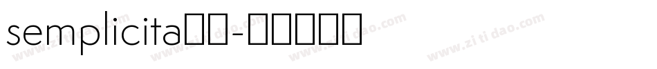 semplicita字体字体转换