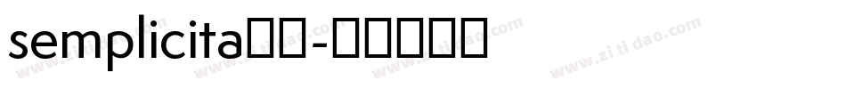 semplicita字体字体转换