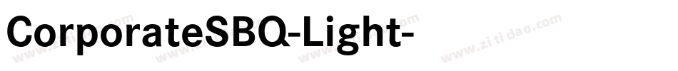 CorporateSBQ-Light字体转换
