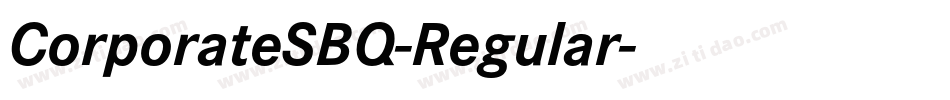 CorporateSBQ-Regular字体转换