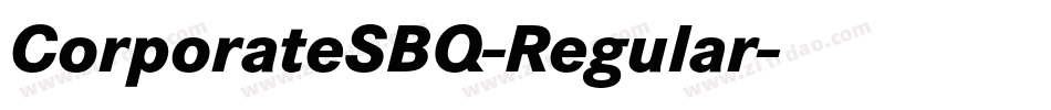 CorporateSBQ-Regular字体转换